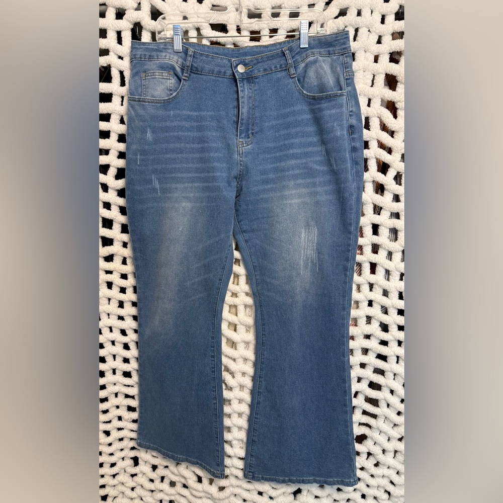 2X Boot Cut Distressed Jeans